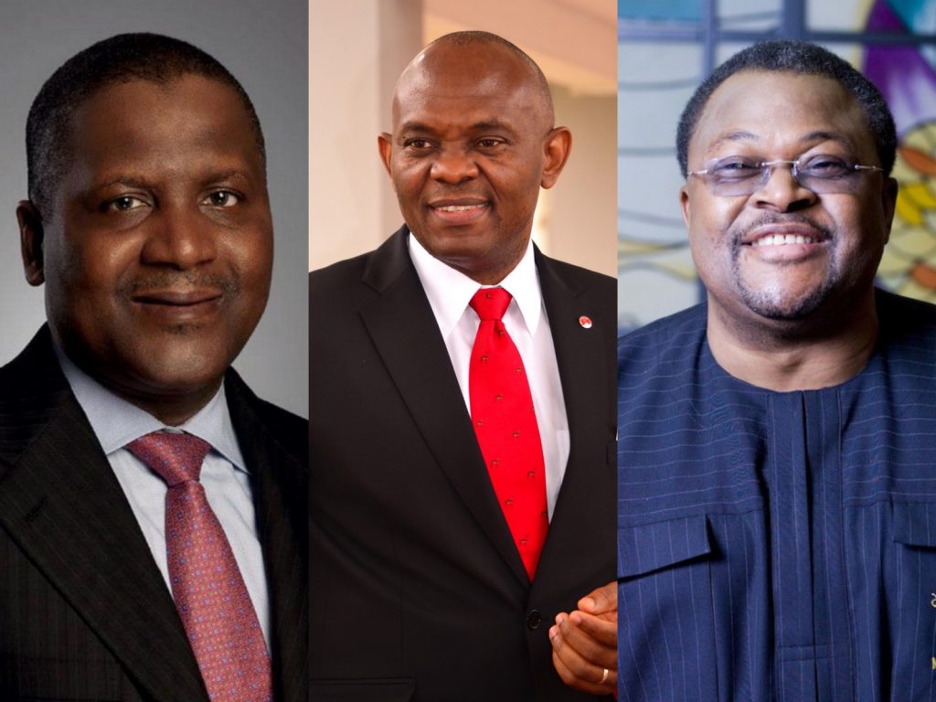 Aliko Dangote, Jim Ovia and Mike Adenuga