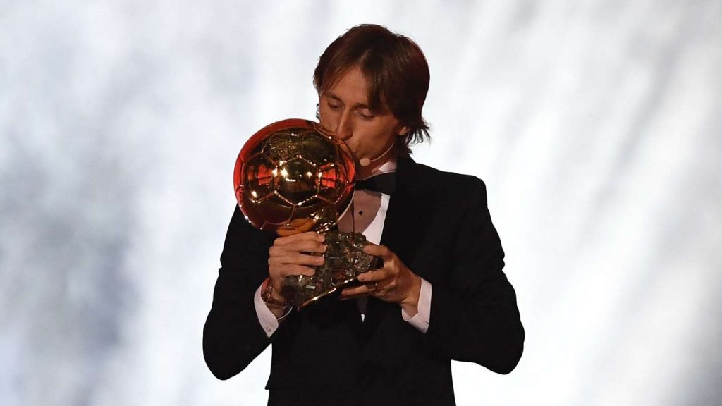 Luka Modric with Ballon d'Or Title