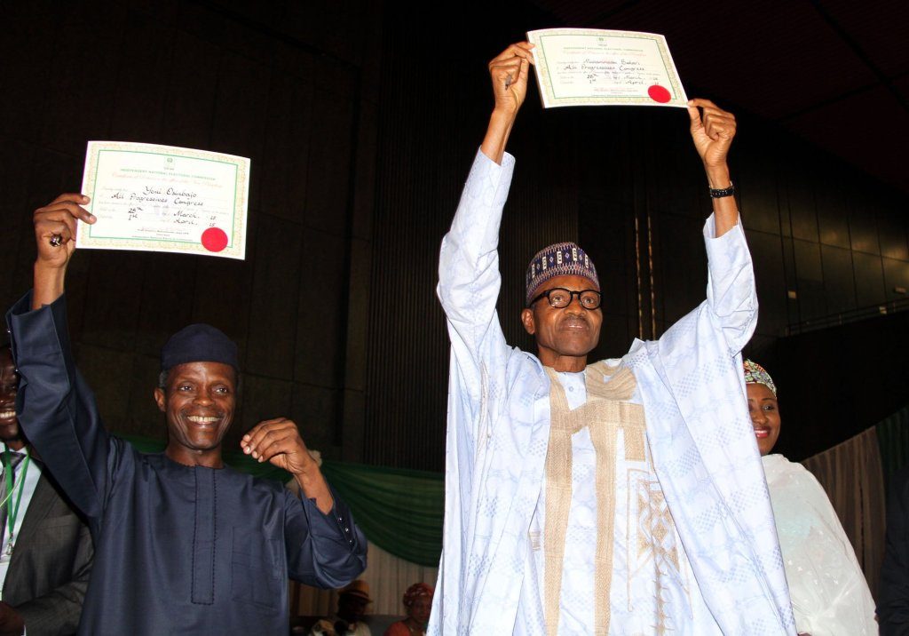 Buhari, Osinbajo Receive Certificate of Return