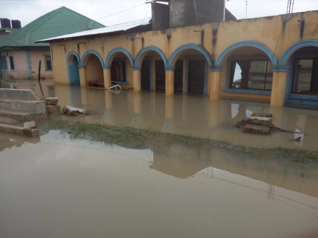 Iniobong Ukpe's flood-ravaged house