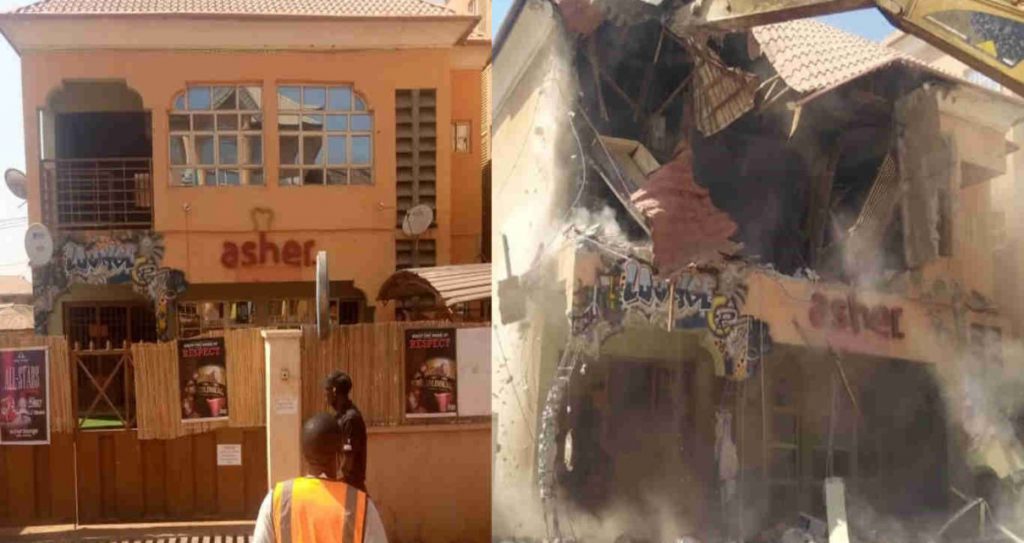 Demolished Asher Hotel in Kaduna straightnews