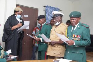 Nigerian legionnaires taking oath of office straightnews
