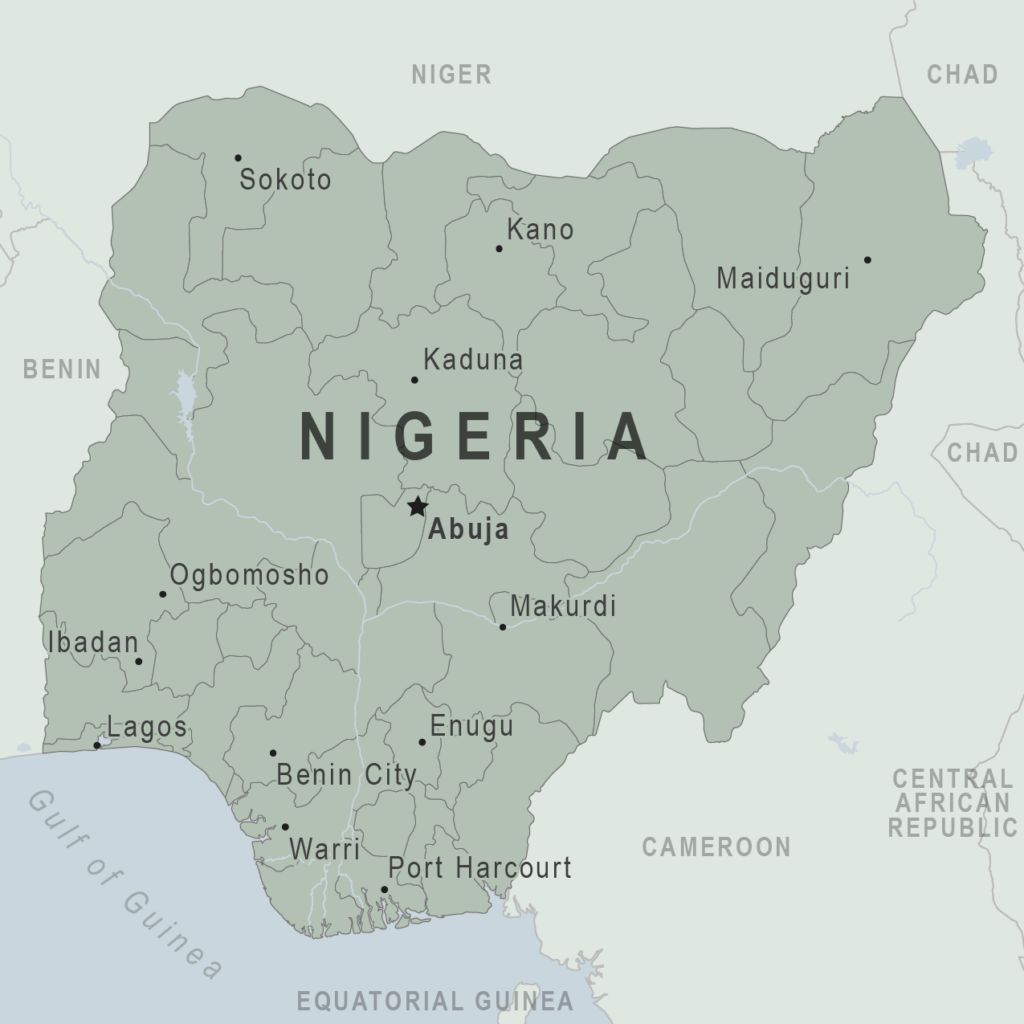 Map of Nigeria straightnews