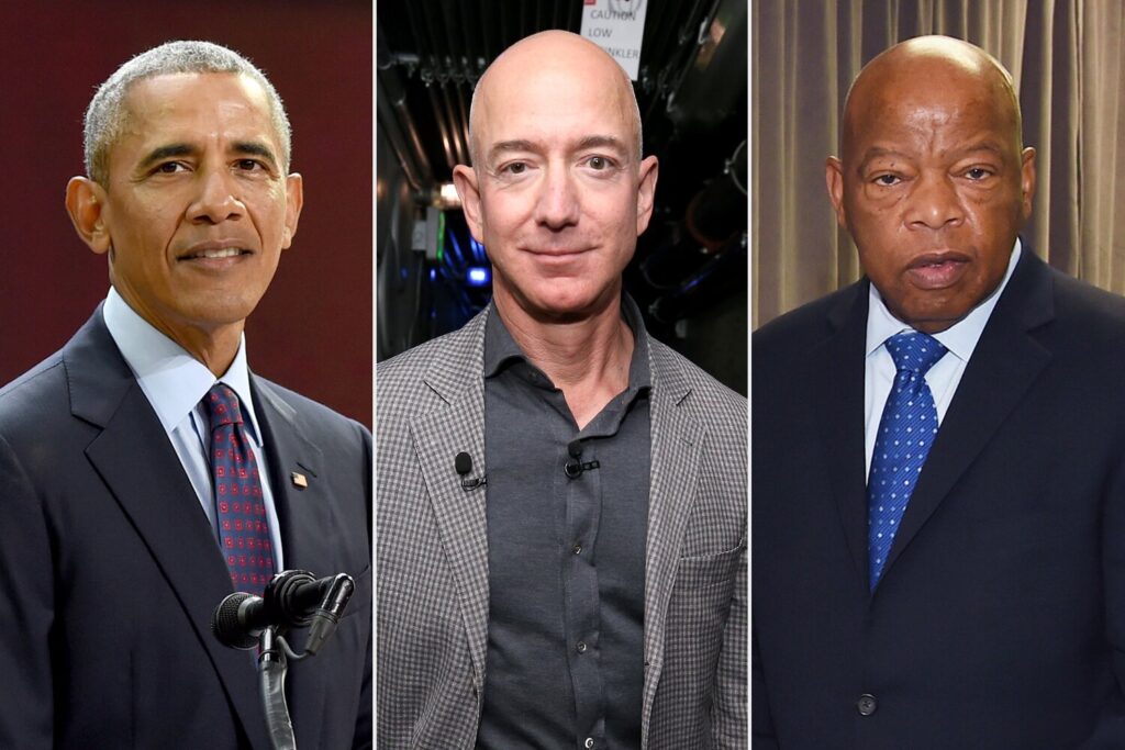 Barack Obama, Jeff Bezos, Rep John Lewis straightnews