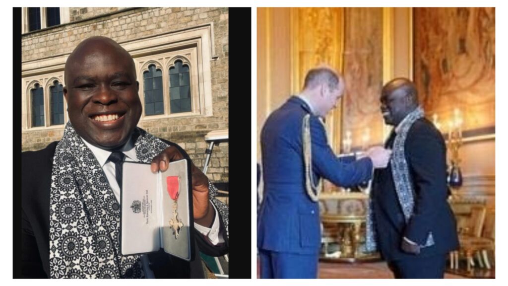 Duke of Cambridge, Prince William conferring OBE award on British-Nigerian gospel singer, Muyiwa Olarewaju- Straightnews