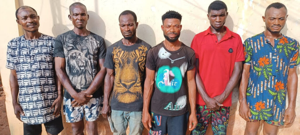 Six suspects who stripped and paraded a woman in Enugu - straightnews