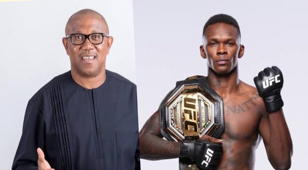 Peter Obi felicitates Israel Adesanya - Straightnews