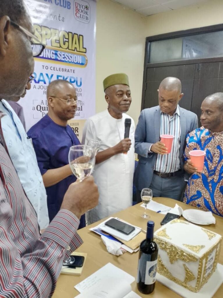 Uyo Book Club members celebrating Ray Ekpu at 75 - Straightnews