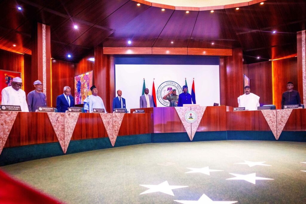 President Bola Tinubu presiding over the meeting - Straightnews