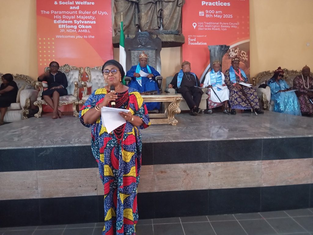 United Nations Women appoint Akwa Ibom Monarch As a Global figure Ms Patience Ekeoba, the acting Deputy Representative on UN Women, speaking - Straightnews