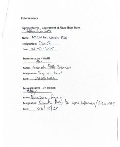 Public declaration against harmful practices in Uyo