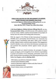 Communique by Uyo royal fathers - Straightnews