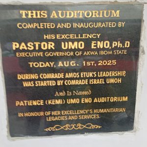 Inaugurating plaque says all - Straightnews