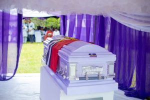 Casket containing the remains of Dr. Inih Ebong - Straightnews