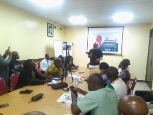Journalists at the press conference addressed by Eyiboh - Straightnews