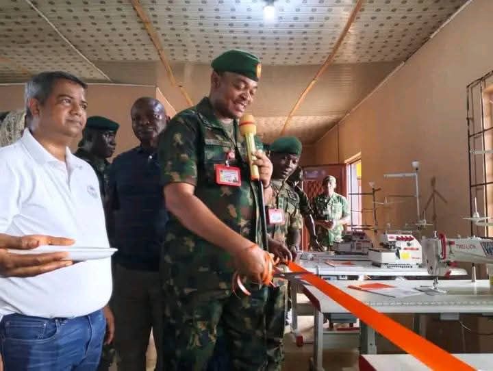 Sterling Oil, VCDF and Nigerian Army Empower women in Akwa Ibom Lt. Col. E.Y. Gyang commissions industrial sewing and weaving machines - Straightnews