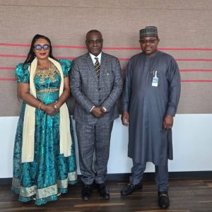 From right to left - Wife, Dr. (Mrs) Rosemary, Ambassador Ita Enang - Straightnews