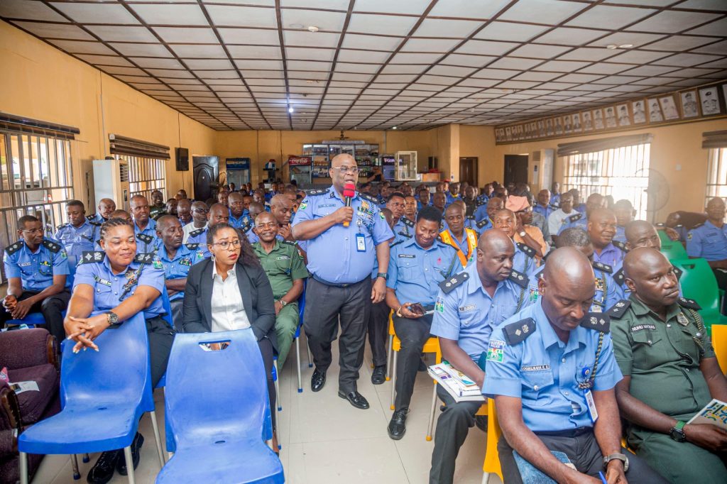 Akwa Ibom CP Baba Mohammed Azare addressing police personnel - Straighnews
