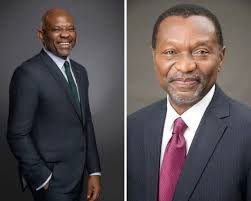 Elumelu takes over from Udoma as Seplat Chairman Tony Elumelu and Senator Udoma Udoma - Straightnews
