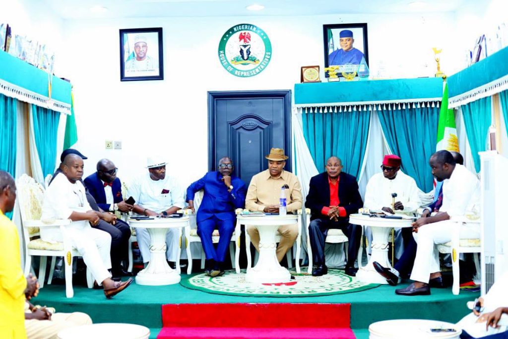 Rep Unyime Idem flanked members of the two Committees - Straightnews