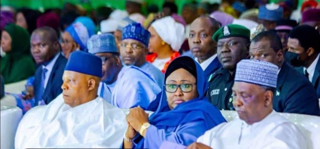 Vice President Kashim Shettima, Hajia Aisha Buhari, Gen. Yakubu Gowon (rtd) - Straightnews