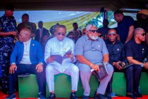 From left: Rt. Hon Kufre Edidem, AKHA Speaker, Rt. Hon. Udeme Otong, and others at the event - Straightnews