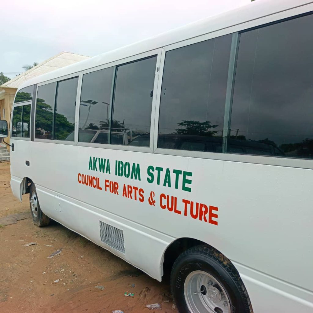 HOCS Urges Creative Talents to Promote Akwa Ibom Cultural Heritage, Unveils Coaster Bus The rebranded Bus - Straightnews